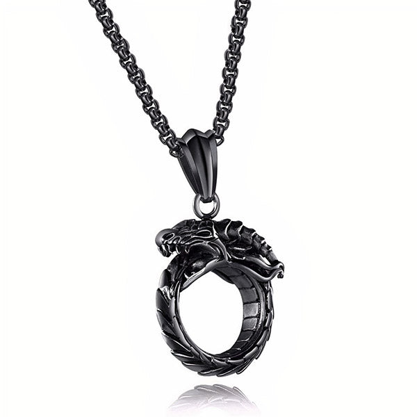 Collier Dragon Ouroboros