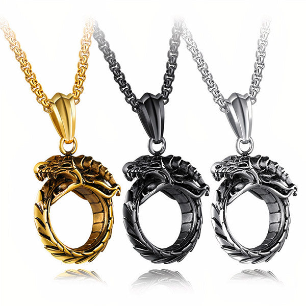 Collier Dragon Ouroboros