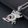 Collier dragon pierre rouge