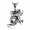 Collier Dragon Pierre Rouge