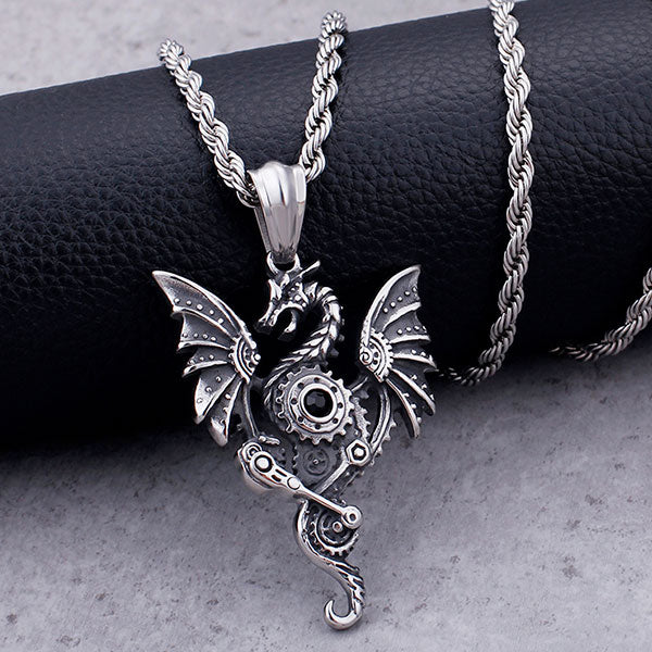Collier Dragon Steampunk