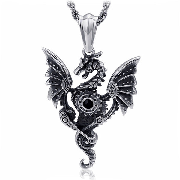 Collier Dragon Steampunk