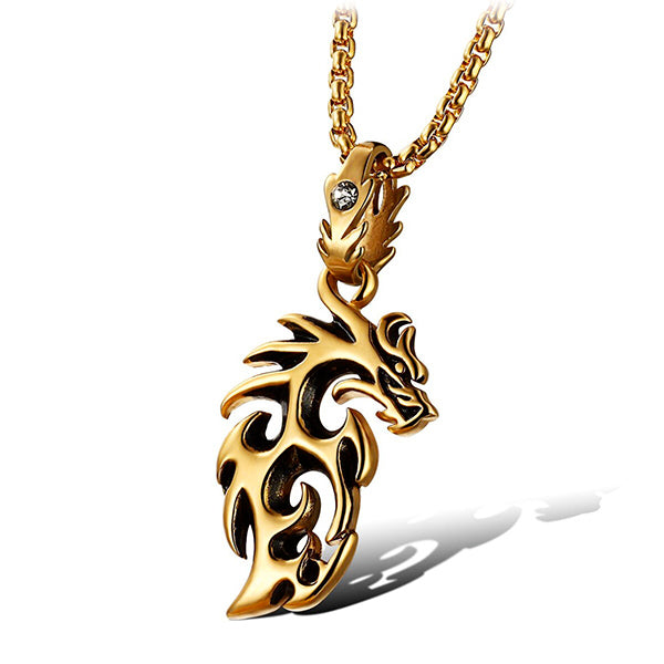 collier dragon tribal