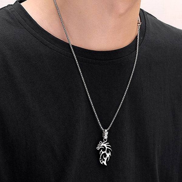 collier dragon tribal