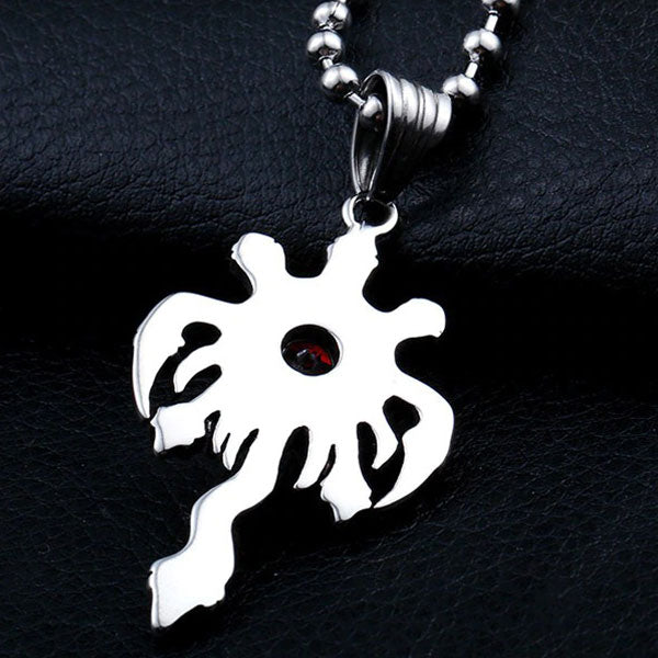 Collier Dragon Épée Ardente (Acier)