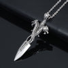 Collier épée double dragon