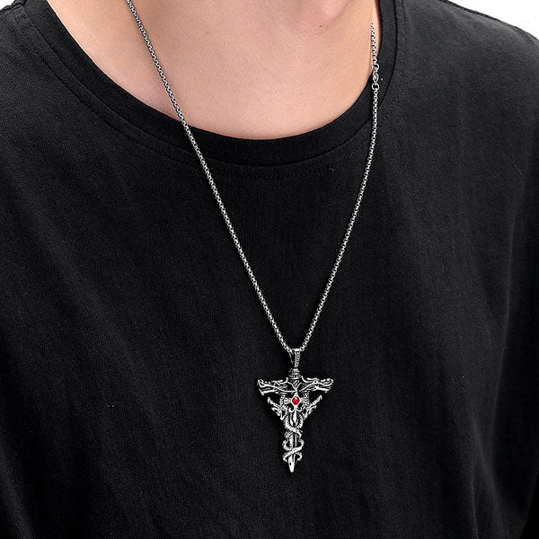 Collier Épée Tête De Dragon