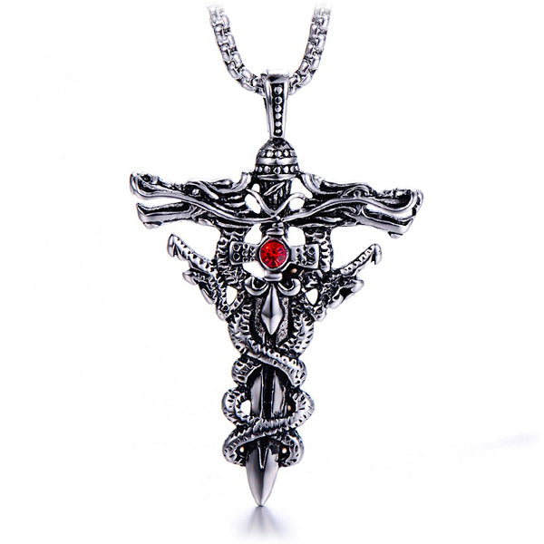 Collier Épée Tête De Dragon