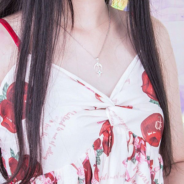 Collier lune et étoile argent