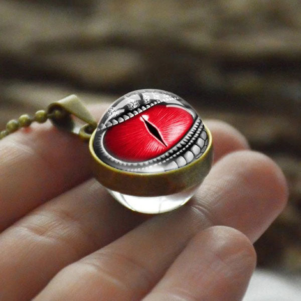 Collier Oeil De Dragon Rouge