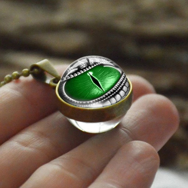 Collier Oeil De Dragon Vert