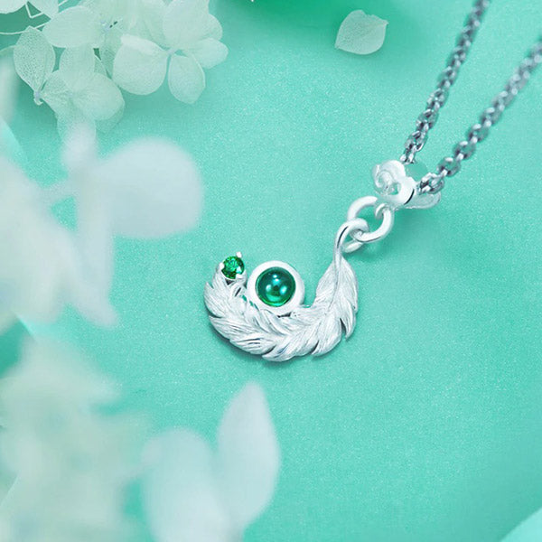 Collier Plume En Argent