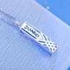 Collier rectangle argent