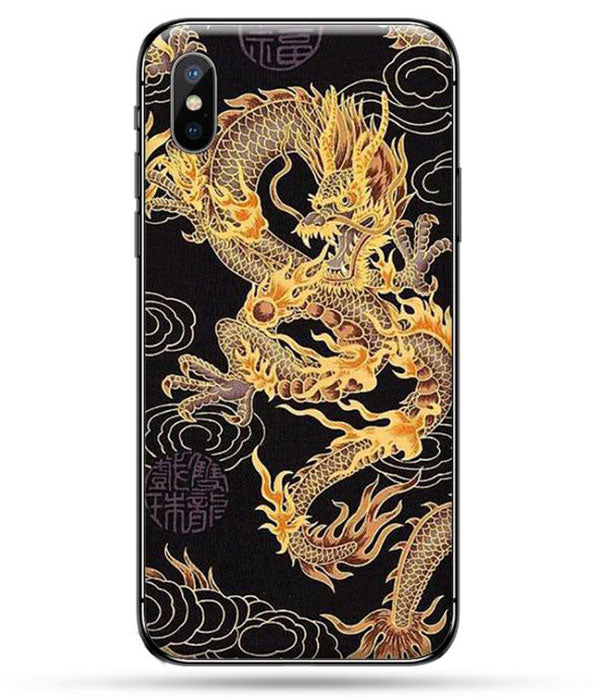 Coque Dragon Chinois Doré
