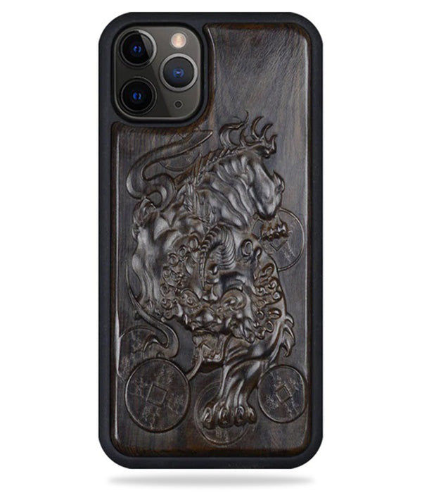 Coque Dragon Pi Xiu En Bois