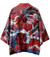 Haori japonais homme dragon rouge