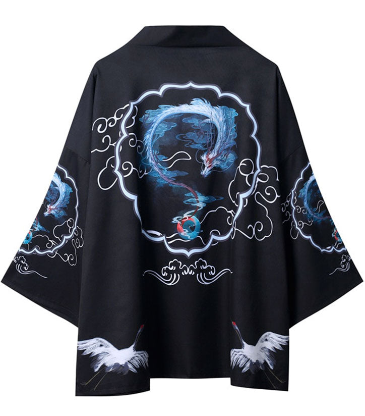 Kimono dragon bleu