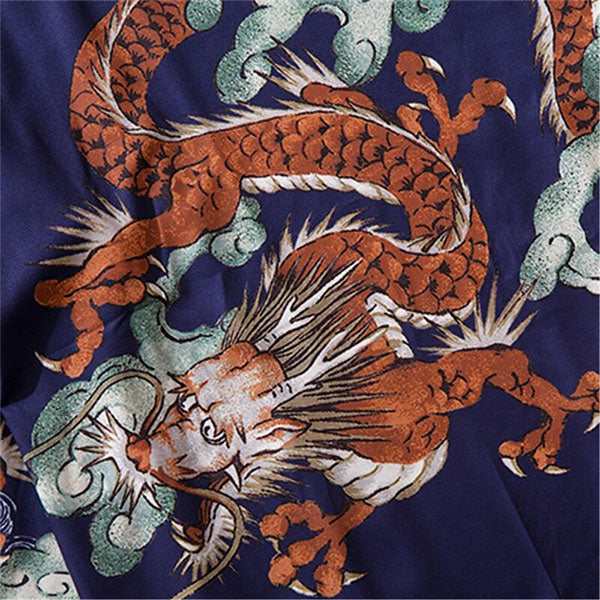Printed Japanese Dragon Kimono