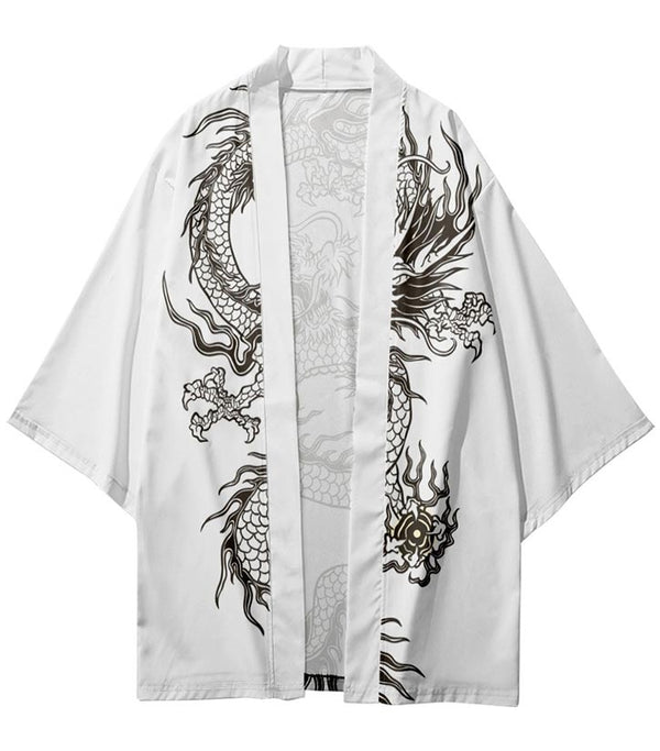 Kimono Dragon Japonais Noir