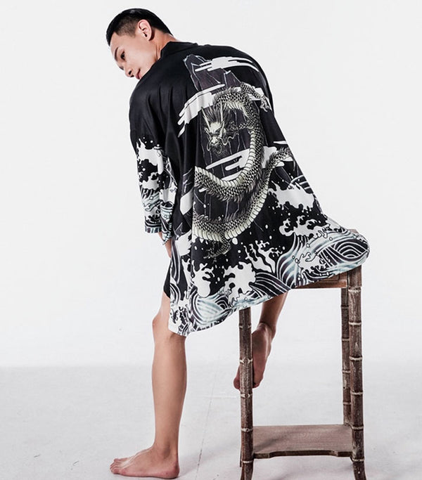 Kimono noir homme
