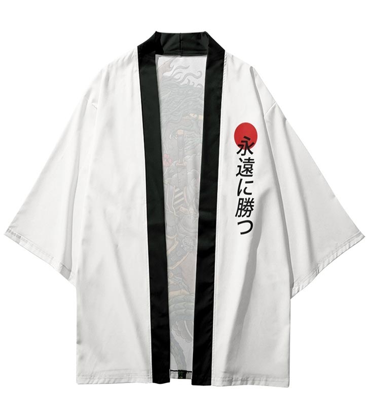 Kimono Dragon Samourai Imprimé