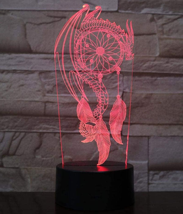 Lampe Dragon Attrape Rêve
