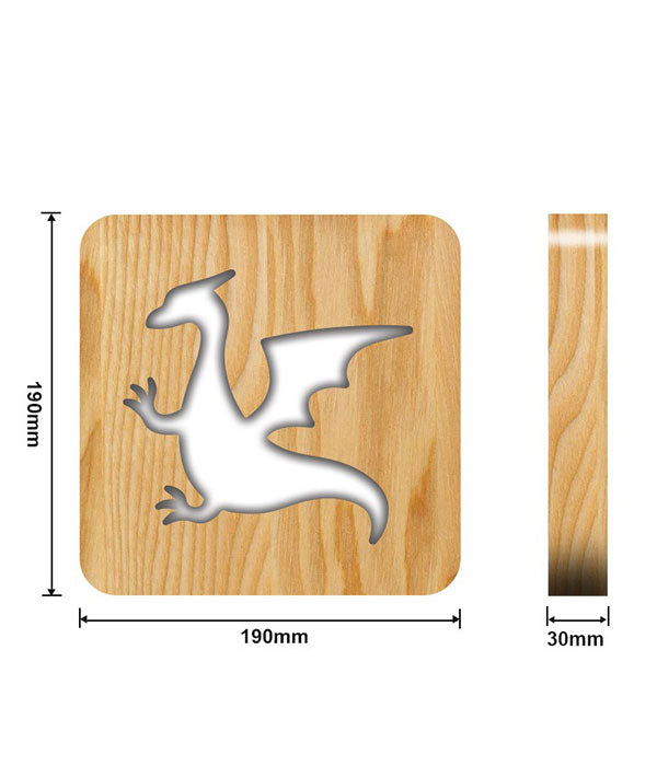 Lampe Dragon En Bois