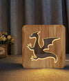Lampe Dragon En Bois