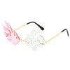 Lunette Blanc Et Rose