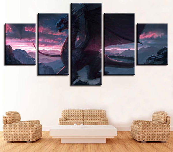 peinture de dragon sur toile