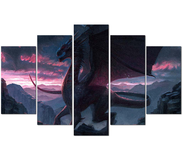 peinture de dragon sur toile