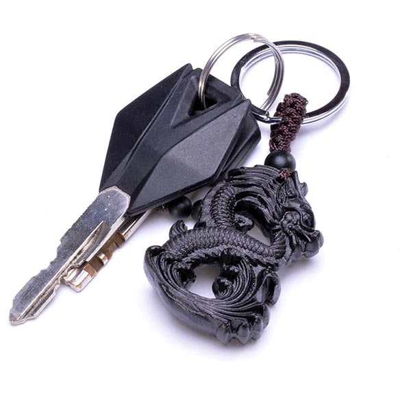 Porte Clé Dragon Bois D'Ébène