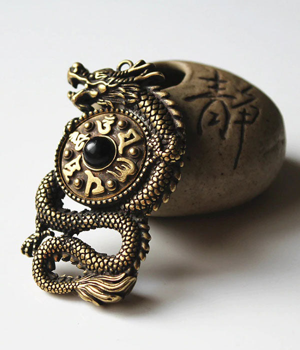 Tibetan Dragon Keychain