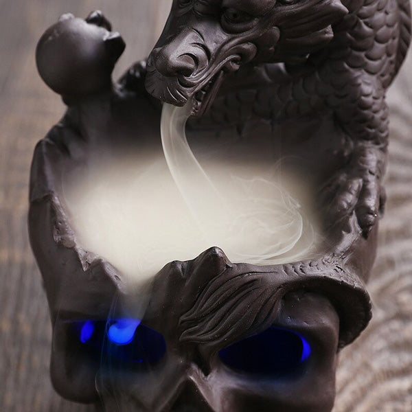 Porte Encens Dragon Crâne