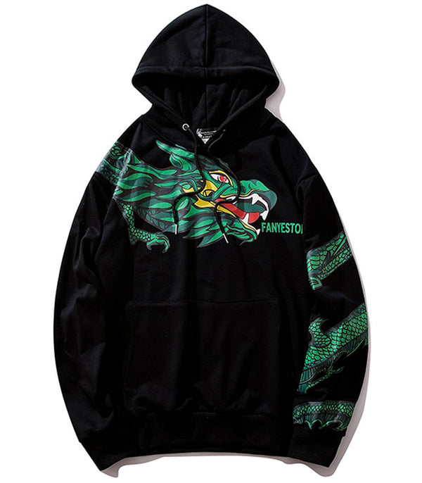 Sweat à capuche dragon chinois