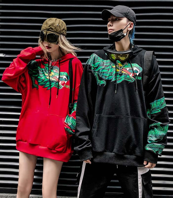 Sweat à capuche dragon chinois