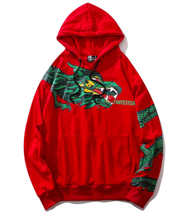 Sweat à capuche dragon chinois