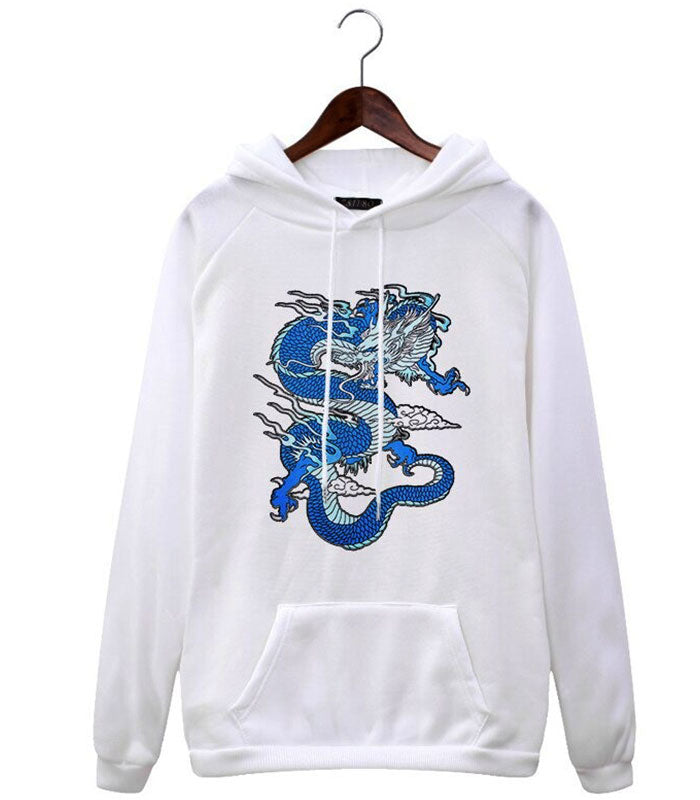 Sweat Dragon Bleu Imprimé