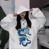 Sweat Dragon Bleu Imprimé