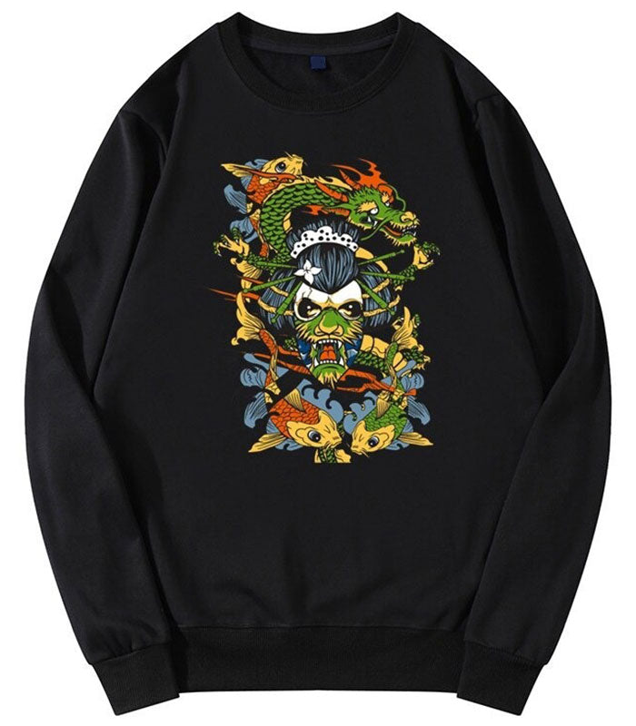 Sweat Dragon Carpe Koï Imprime