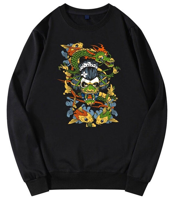 Sweat Dragon Carpe Koï Imprime