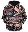 Sweat dragon chinois fleuri