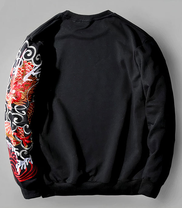 Sweat Dragon Chinois Rouge