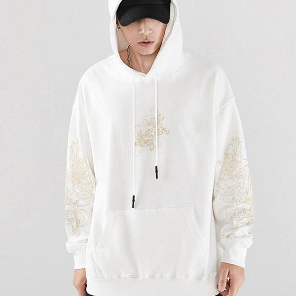 Sweat Dragon Japonais Blanc