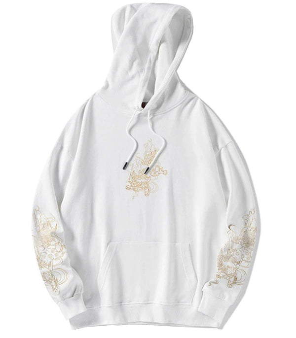 Sweat Dragon Japonais Blanc