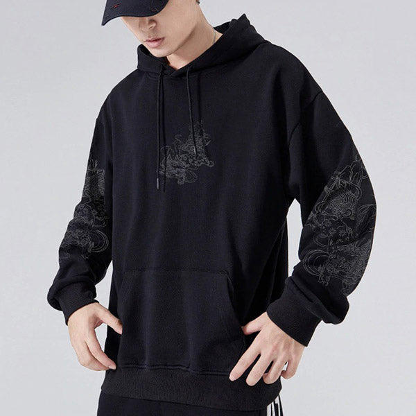 Sweat Dragon Japonais Noir