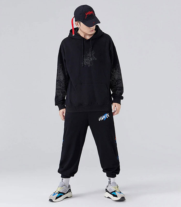 Sweat Dragon Japonais Noir