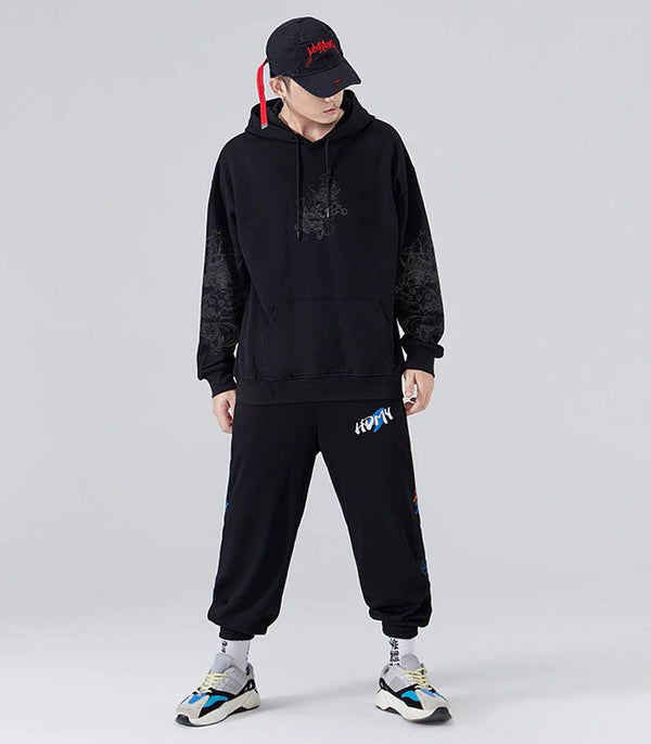 Sweat Dragon Japonais Noir