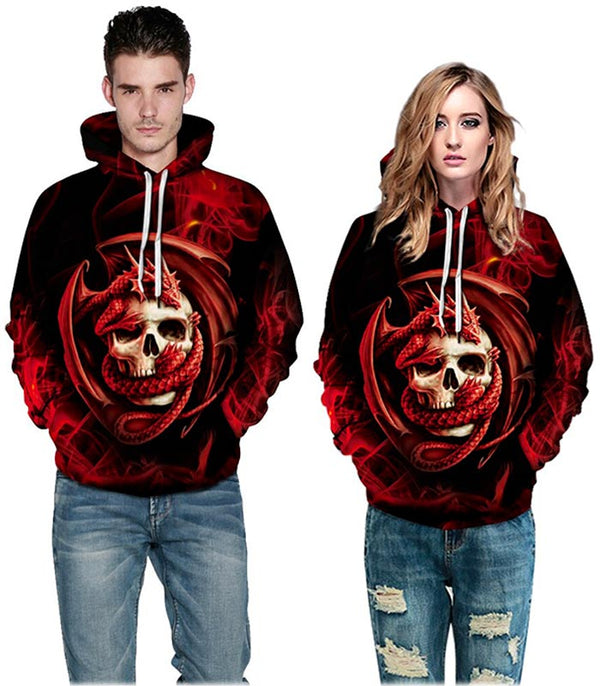 Sweat dragon tête de mort