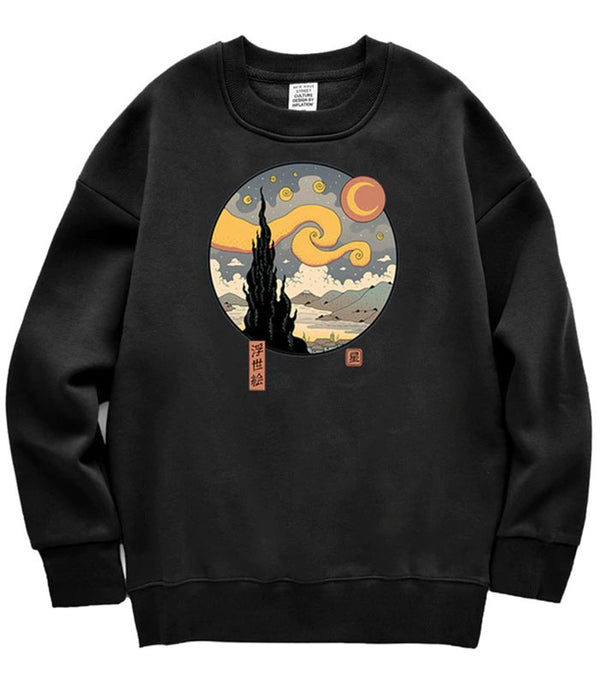 Sweat Nuit Étoilée Ukiyo-e